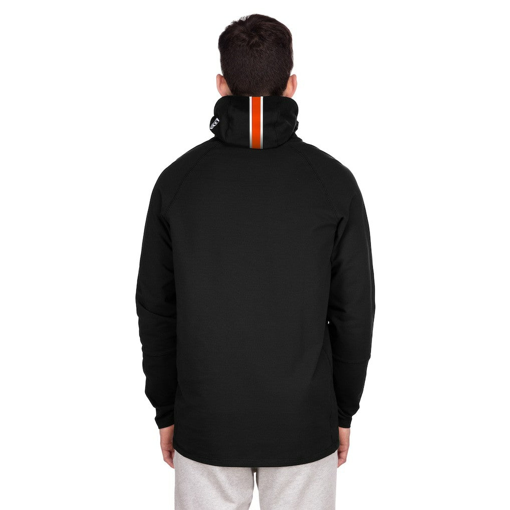 Miami Dolphins New Era Functional Fandom Balaclava Helmet Stripe Tri-Blend Hoodie Black