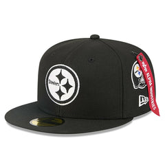 Pittsburgh Steelers New Era x Alpha Industries 59FIFTY Fitted Hat Black