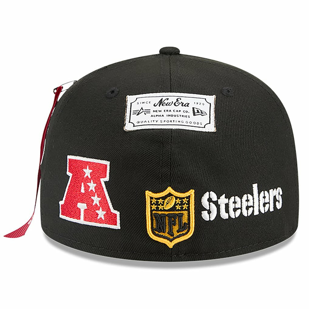 Pittsburgh Steelers New Era x Alpha Industries 59FIFTY Fitted Hat Black