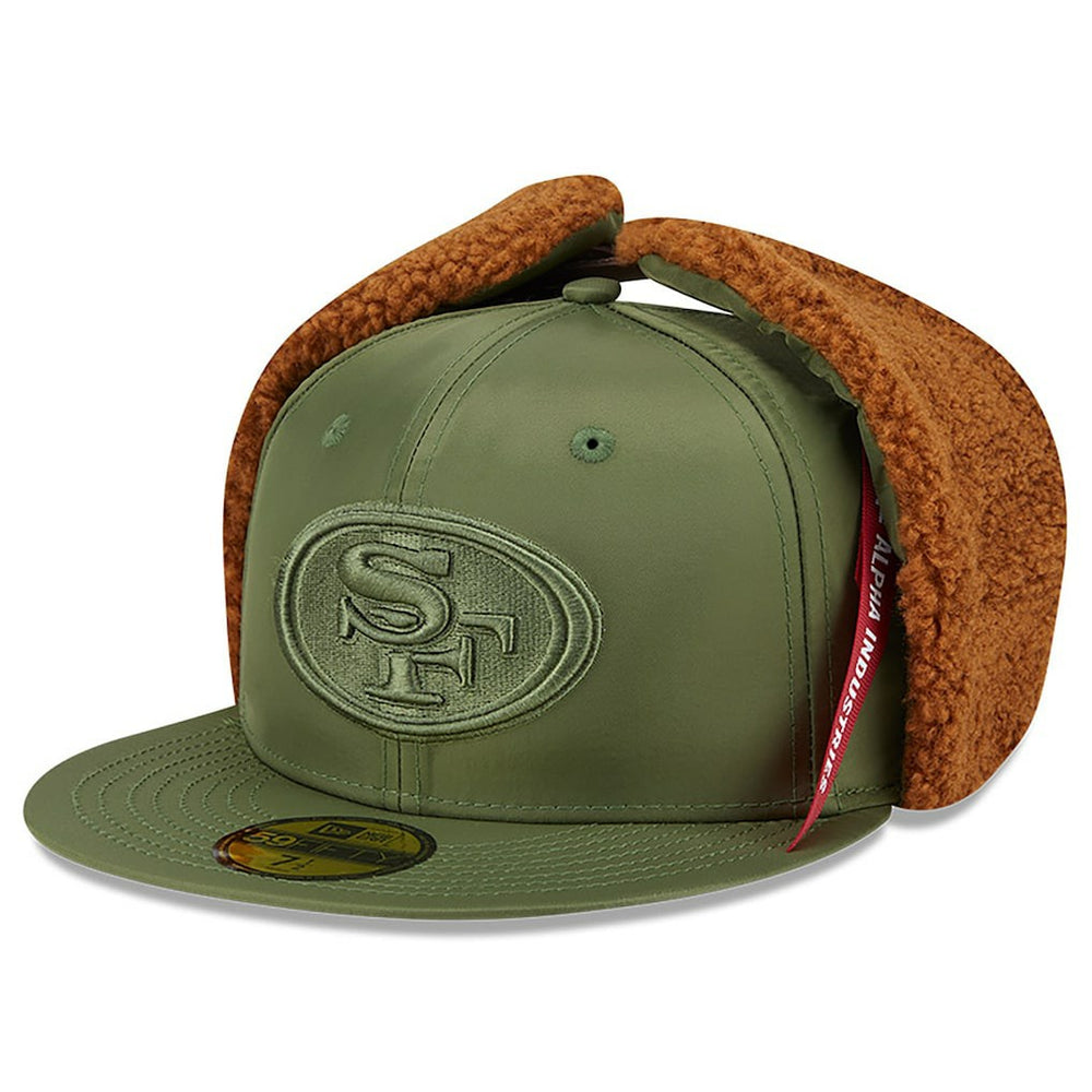 San Francisco 49ers New Era x Alpha Industries Dog Ears 59FIFTY Fitted Hat Olive