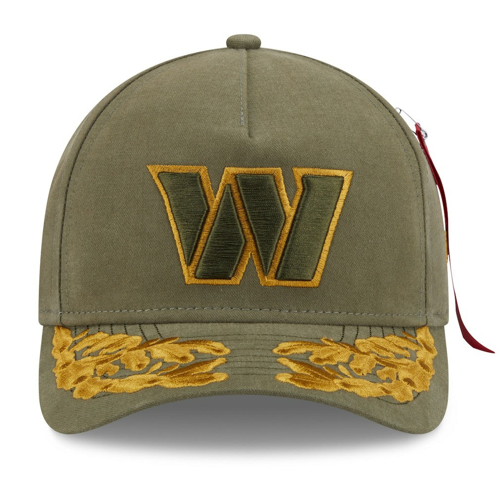 Washington Commanders New Era x Alpha Industries A-Frame 9FORTY Adjustable Hat Olive