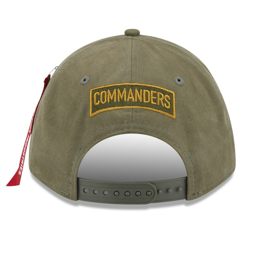 Washington Commanders New Era x Alpha Industries A-Frame 9FORTY Adjustable Hat Olive