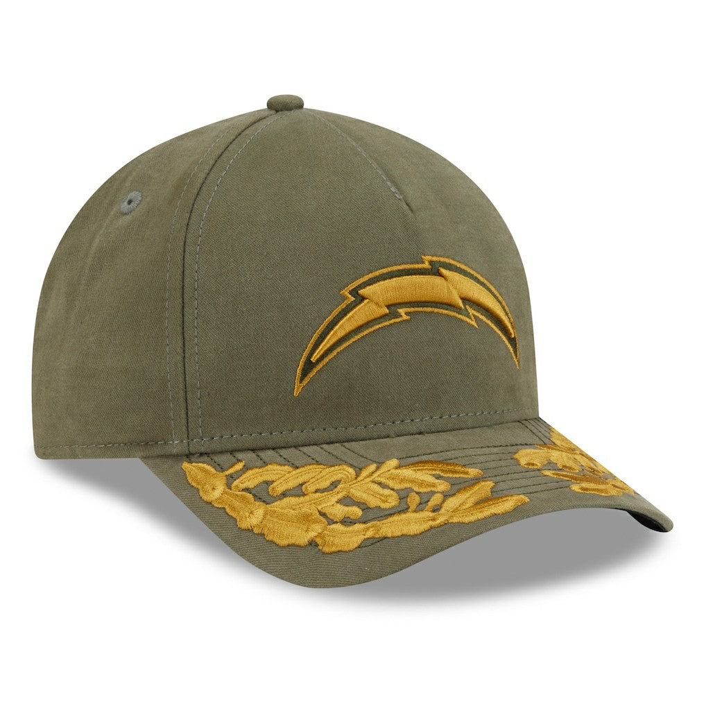 Los Angeles Chargers New Era x Alpha Industries A-Frame 9FORTY Adjustable Hat Olive