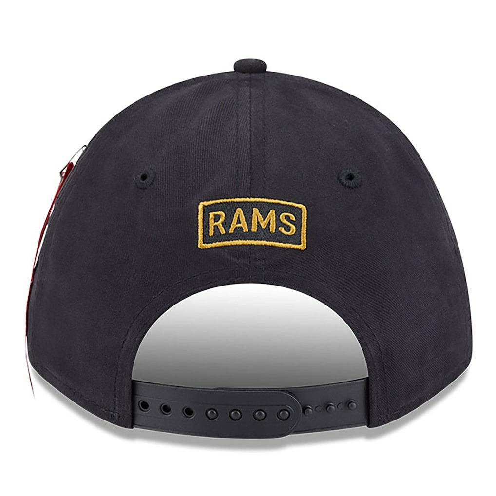 Los Angeles Rams New Era x Alpha Industries A-Frame 9FORTY Adjustable Hat Black