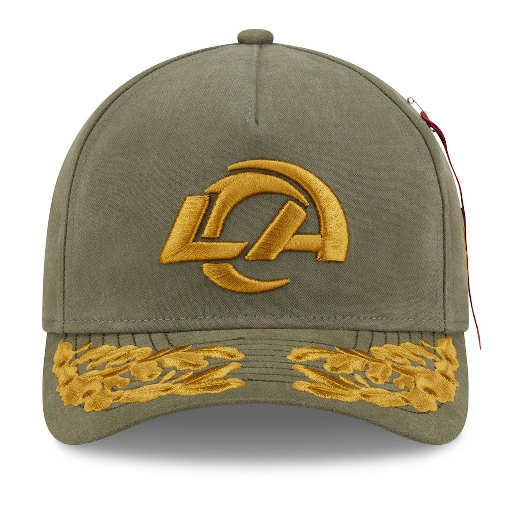 Los Angeles Rams New Era x Alpha Industries A-Frame 9FORTY Adjustable Hat Olive