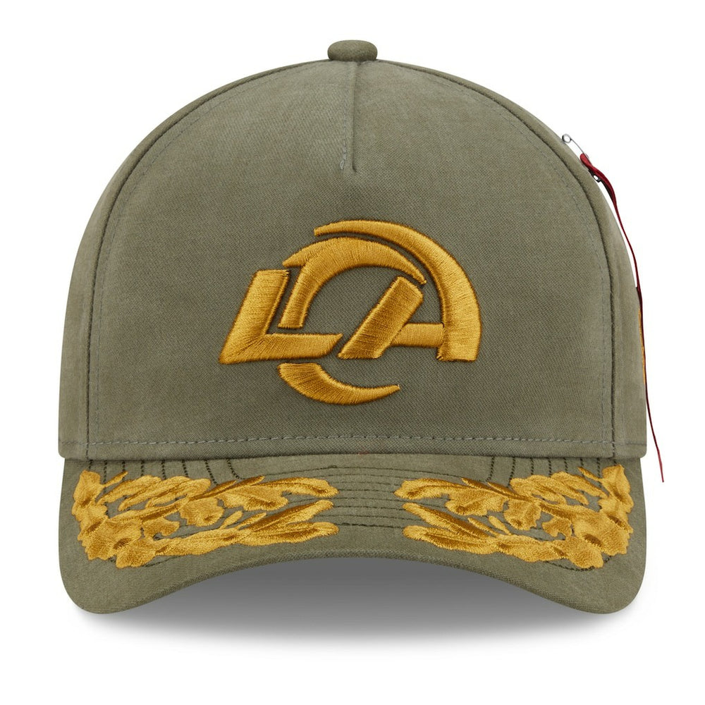 Los Angeles Rams New Era x Alpha Industries A-Frame 9FORTY Adjustable Hat Olive