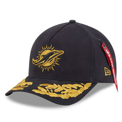 Miami Dolphins New Era x Alpha Industries A-Frame 9FORTY Adjustable Hat Black