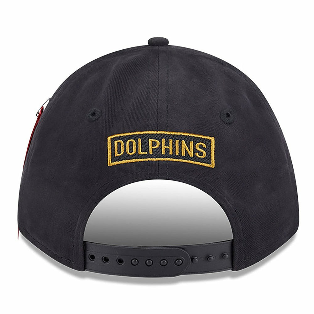 Miami Dolphins New Era x Alpha Industries A-Frame 9FORTY Adjustable Hat Black