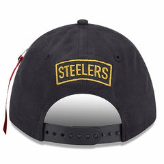 Pittsburgh Steelers New Era x Alpha Industries A-Frame 9FORTY Adjustable Hat Black