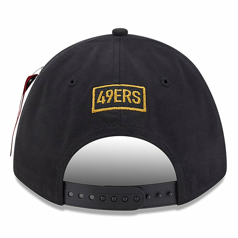 San Francisco 49ers New Era x Alpha Industries A-Frame 9FORTY Adjustable Hat Black
