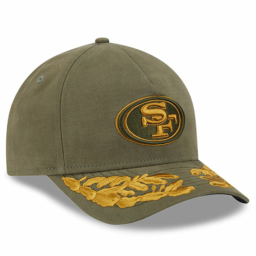 San Francisco 49ers New Era x Alpha Industries A-Frame 9FORTY Adjustable Hat Olive