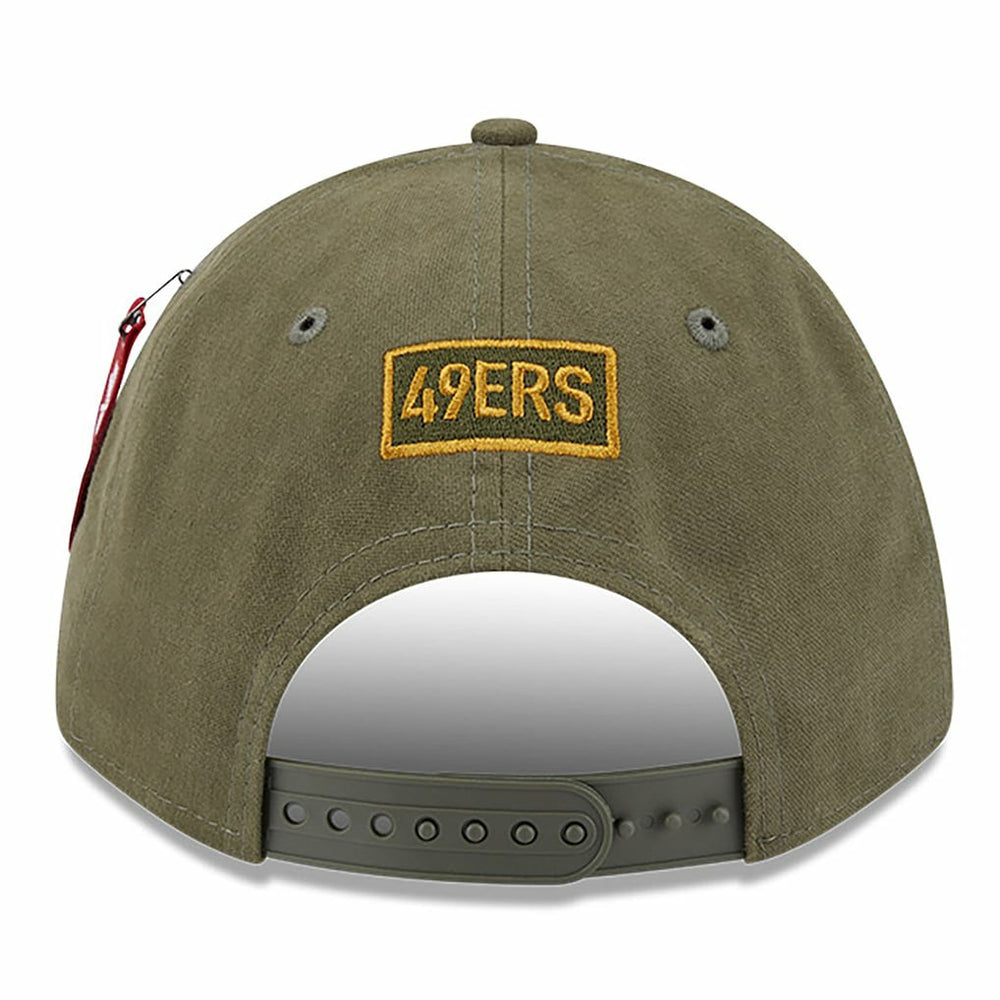 San Francisco 49ers New Era x Alpha Industries A-Frame 9FORTY Adjustable Hat Olive