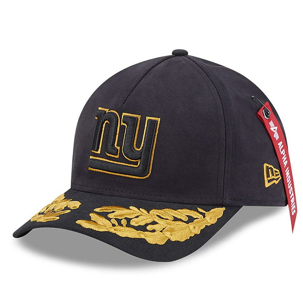 New York Giants New Era x Alpha Industries A-Frame 9FORTY Adjustable Hat Black