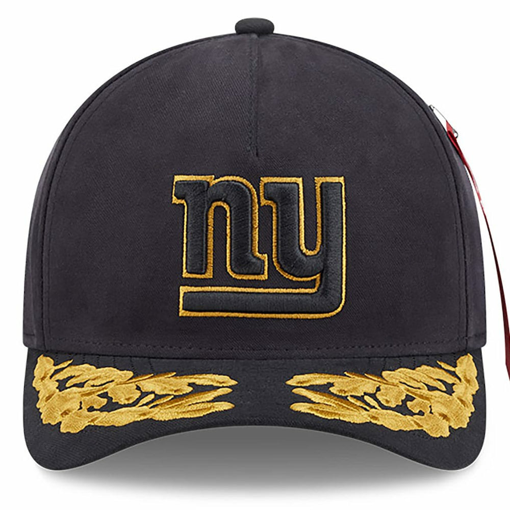 New York Giants New Era x Alpha Industries A-Frame 9FORTY Adjustable Hat Black