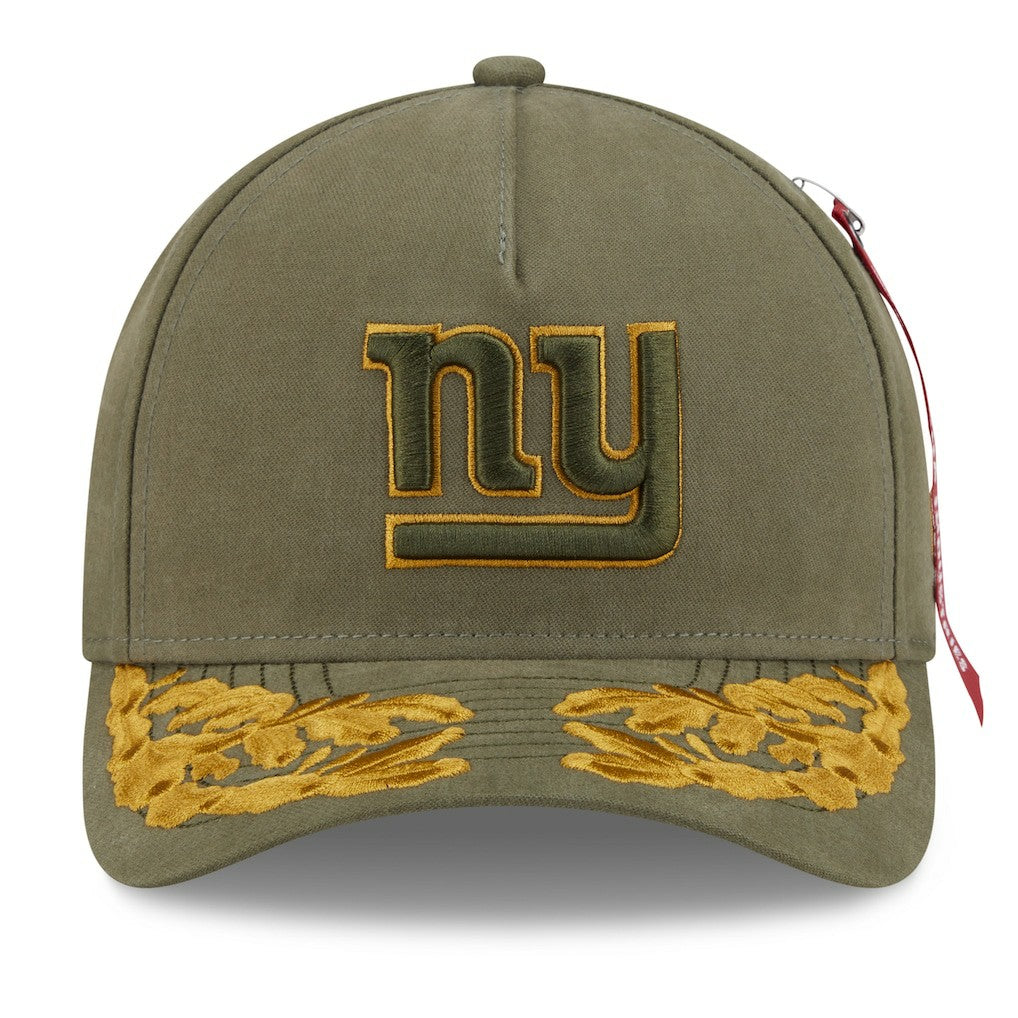 New York Giants New Era x Alpha Industries A-Frame 9FORTY Adjustable Hat Olive
