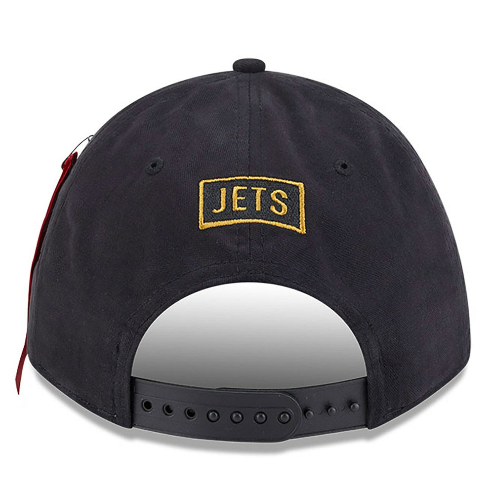 New York Jets New Era x Alpha Industries A-Frame 9FORTY Adjustable Hat Black