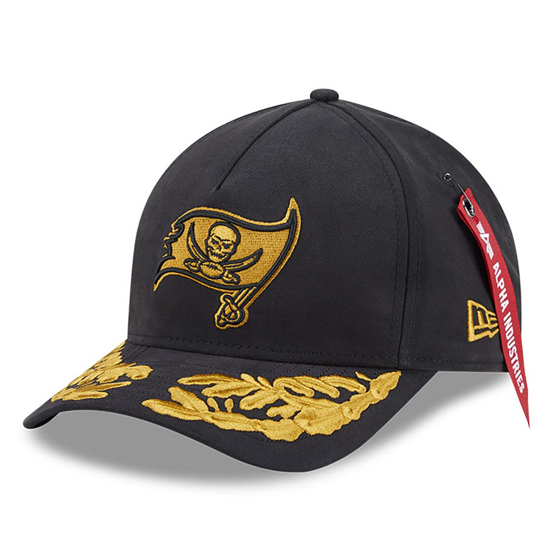 Tampa Bay Buccaneers New Era x Alpha Industries A-Frame 9FORTY Adjustable Hat Black