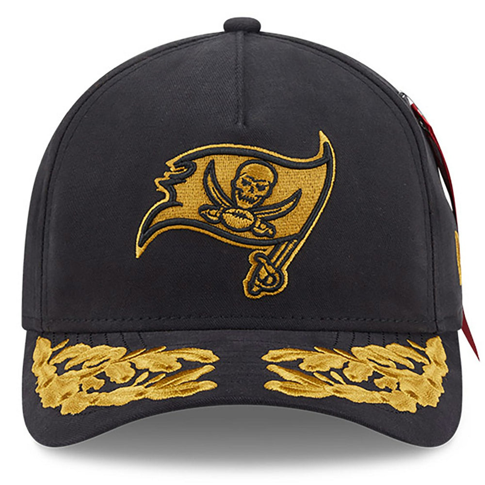Tampa Bay Buccaneers New Era x Alpha Industries A-Frame 9FORTY Adjustable Hat Black