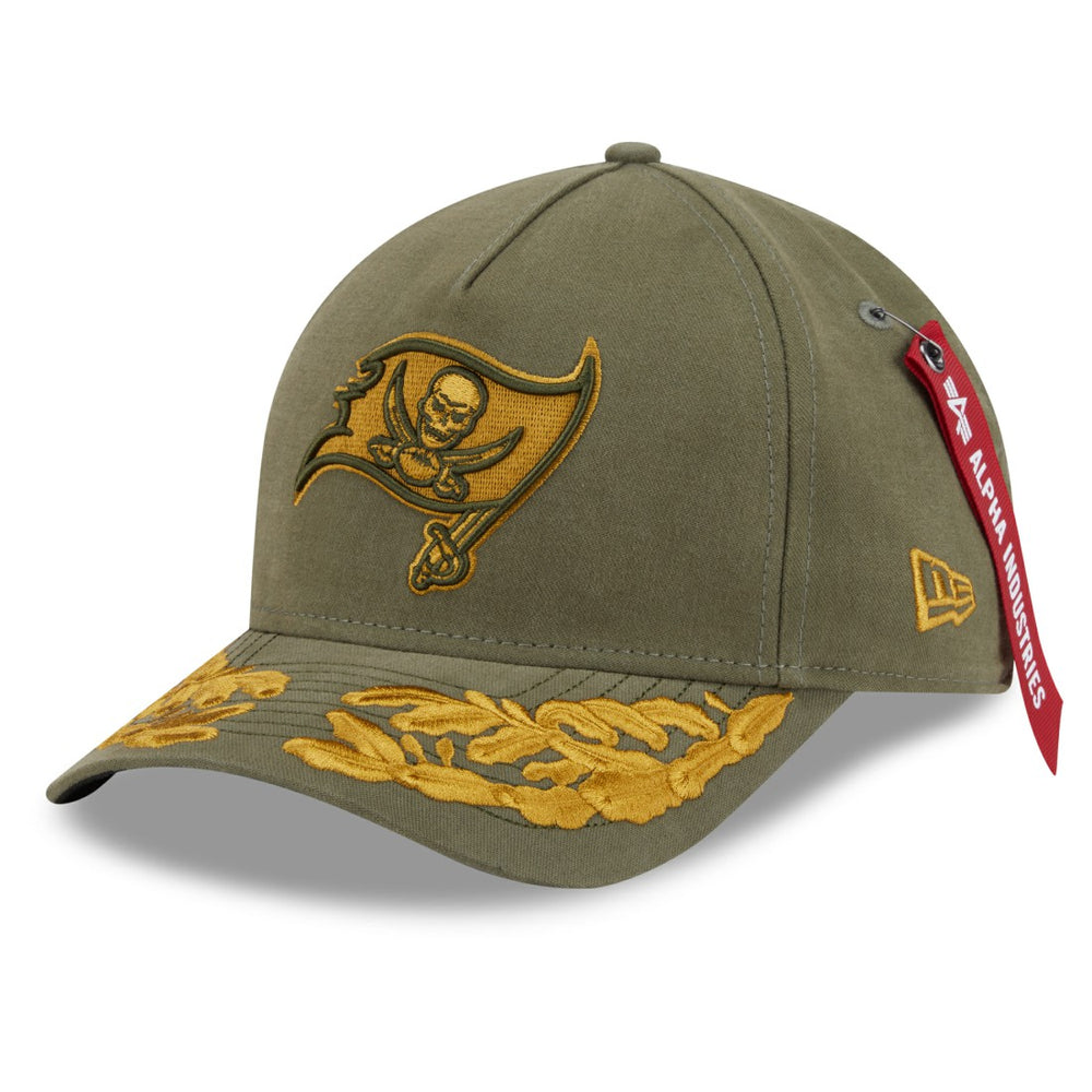 Tampa Bay Buccaneers New Era x Alpha Industries A-Frame 9FORTY Adjustable Hat Olive