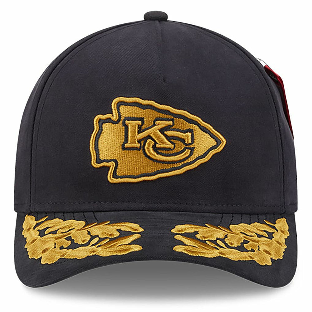 Kansas City Chiefs New Era x Alpha Industries A-Frame 9FORTY Adjustable Hat Black