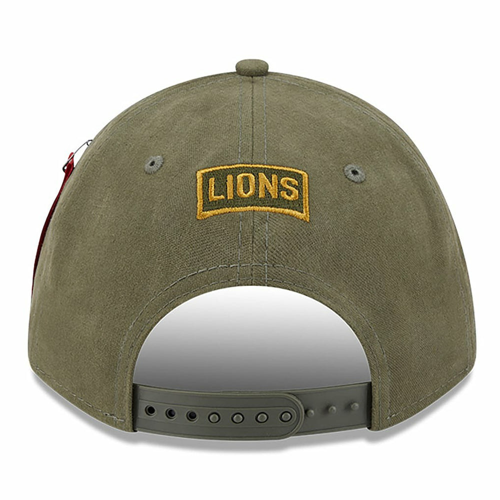 Detroit Lions New Era x Alpha Industries A-Frame 9FORTY Adjustable Hat Olive