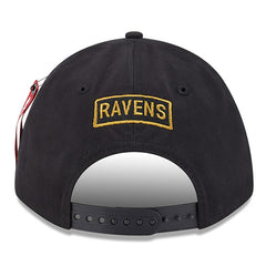 Baltimore Ravens New Era x Alpha Industries A-Frame 9FORTY Adjustable Hat Black