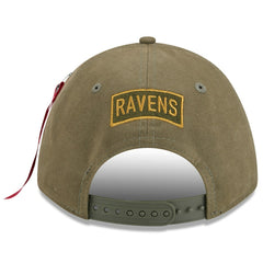 Baltimore Ravens New Era x Alpha Industries A-Frame 9FORTY Adjustable Hat Olive