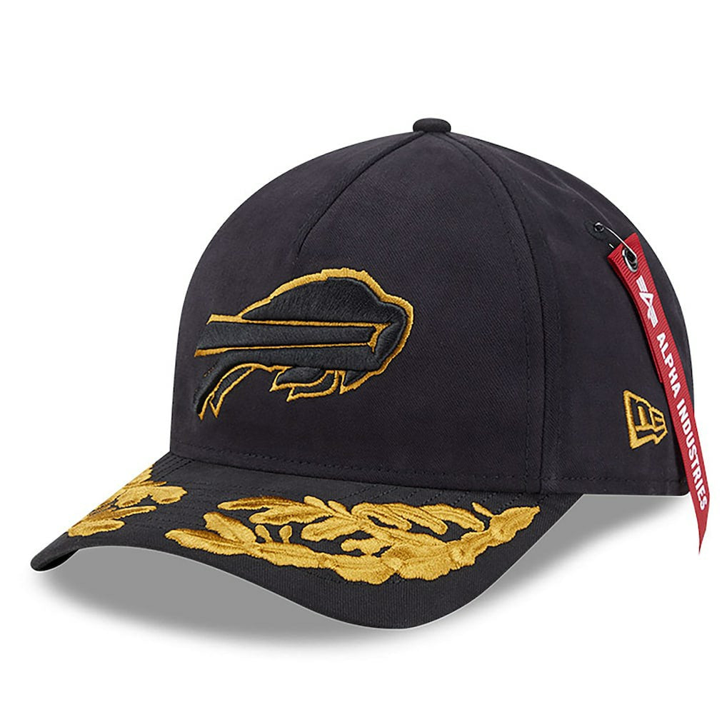 Buffalo Bills New Era x Alpha Industries A-Frame 9FORTY Adjustable Hat Black