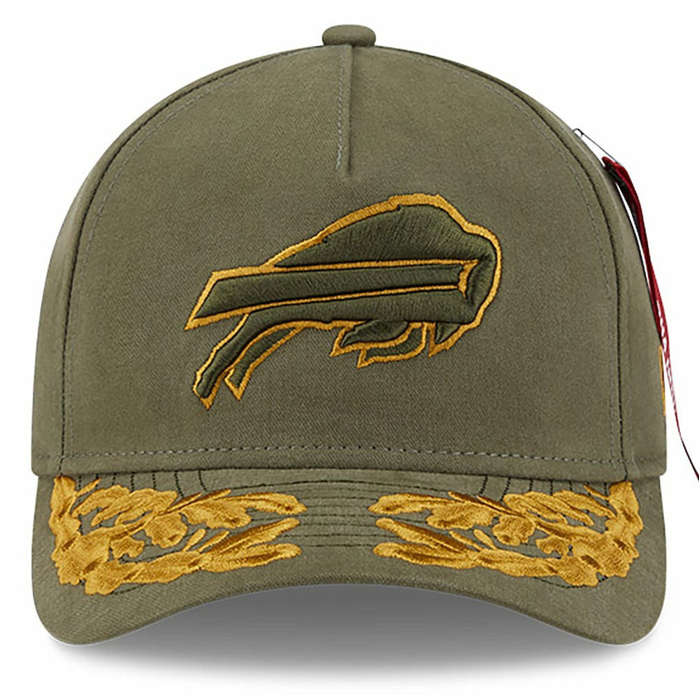 Buffalo Bills New Era x Alpha Industries A-Frame 9FORTY Adjustable Hat Olive