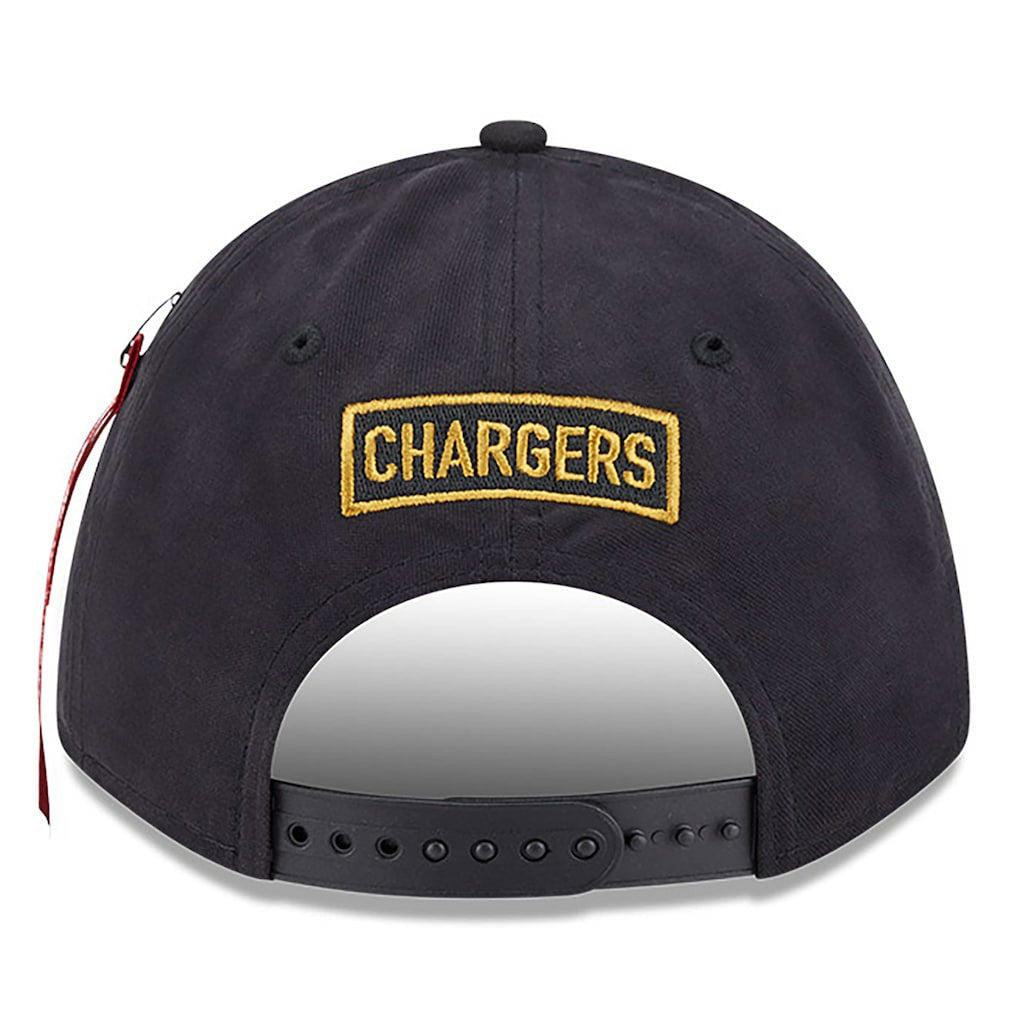 Los Angeles Chargers New Era x Alpha Industries A-Frame 9FORTY Adjustable Hat Black