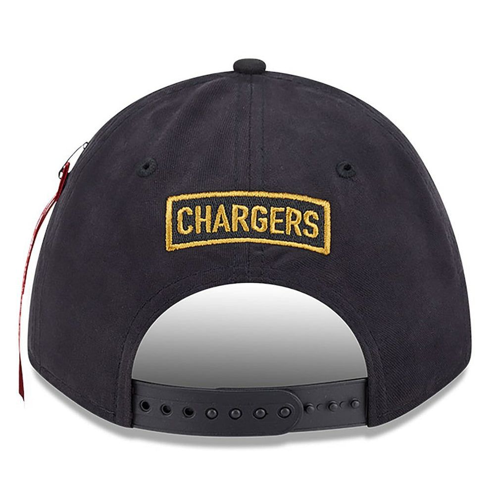 Los Angeles Chargers New Era x Alpha Industries A-Frame 9FORTY Adjustable Hat Black