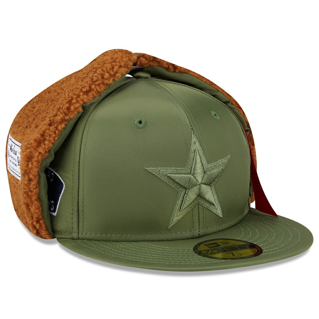Dallas Cowboys New Era x Alpha Industries Dog Ears 59FIFTY Fitted Hat Olive