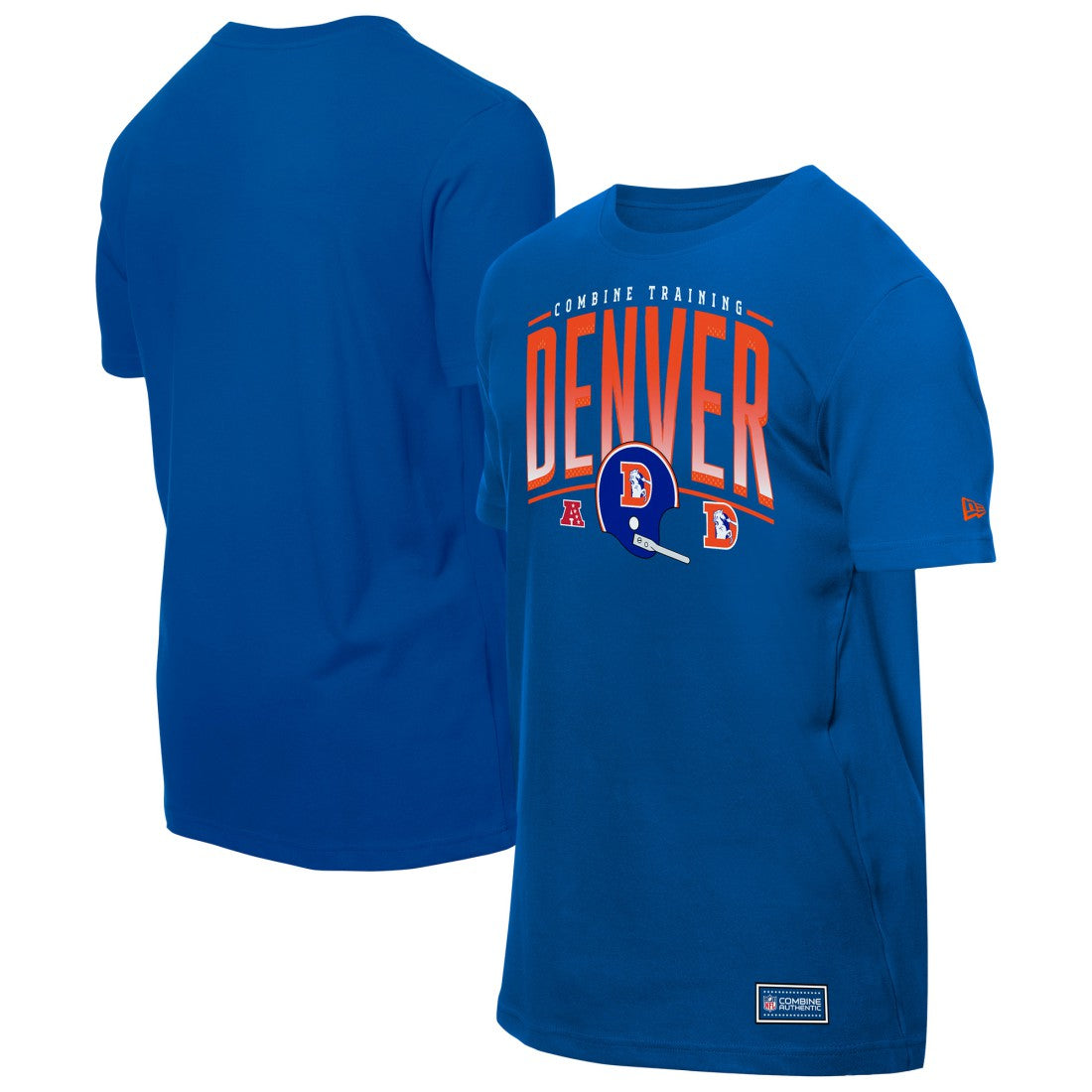 Denver Broncos New Era Combine Authentic Training Throwback T-Shirt Royal