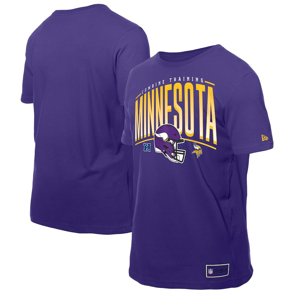 Minnesota Vikings New Era Combine Authentic Training Throwback T-Shirt Purple