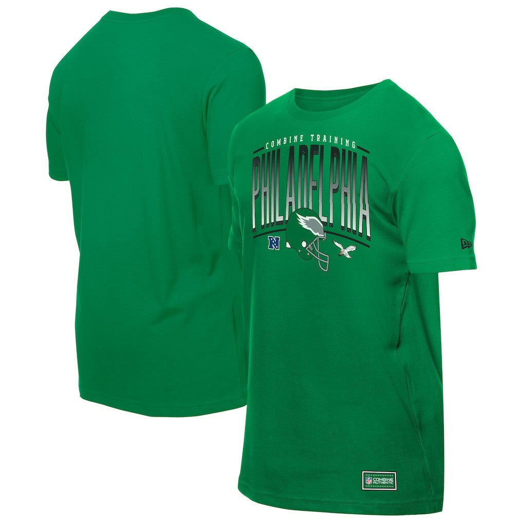 Philadelphia Eagles New Era Combine Authentic Training Throwback T-Shirt Green