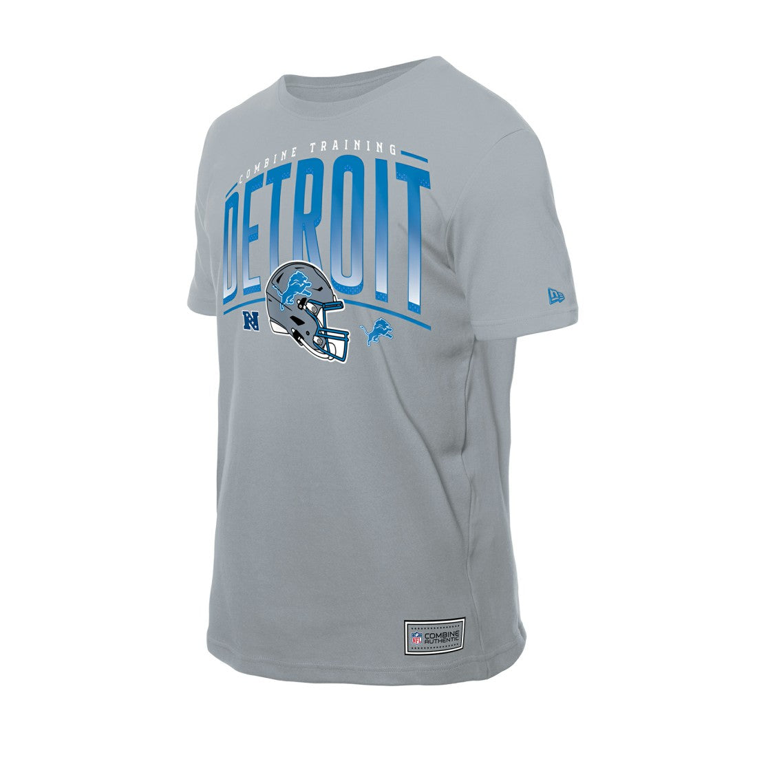 Detroit Lions New Era Combine Authentic Helmet T-Shirt Silver