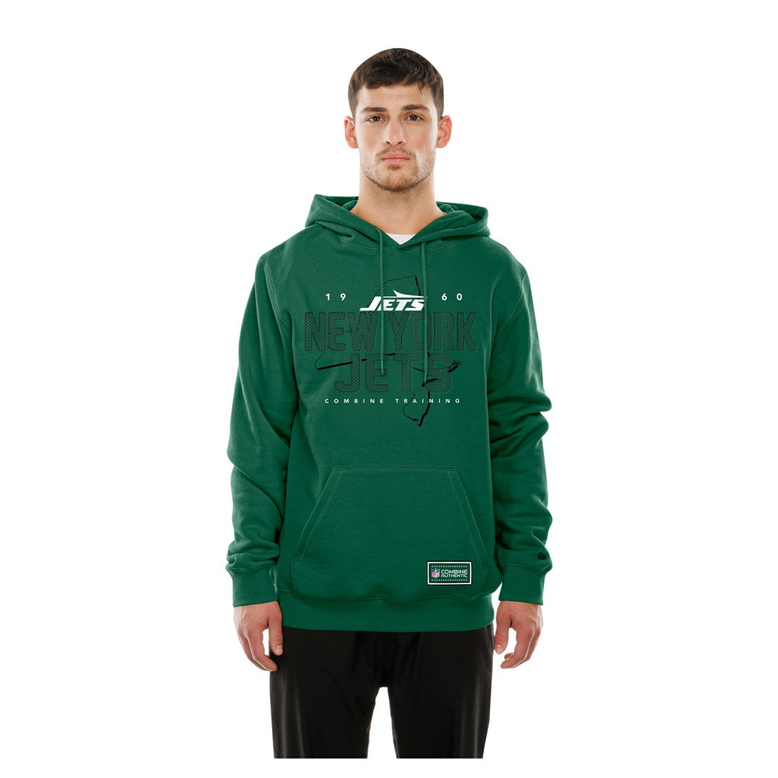 New York Jets New Era Combine Authentic Local State Throwback Hoodie Green