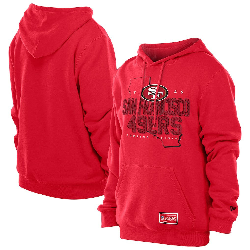 San Francisco 49ers New Era Combine Authentic Local State Throwback Hoodie Scarlet