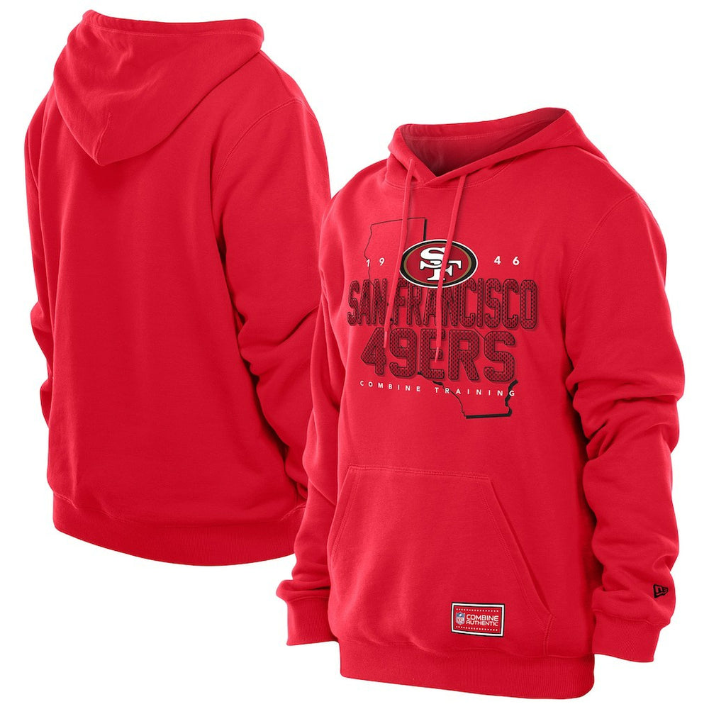 San Francisco 49ers New Era Combine Authentic Local State Throwback Hoodie Scarlet
