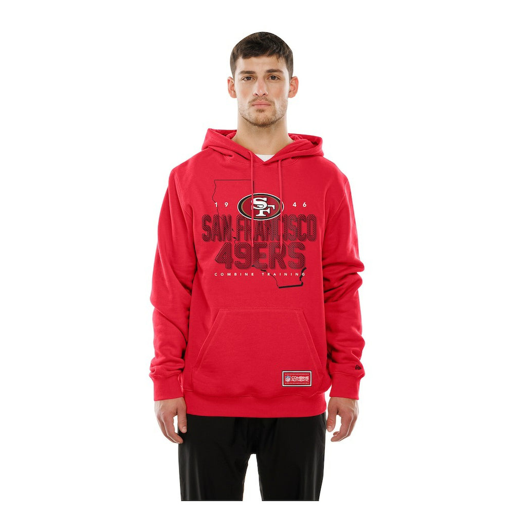 San Francisco 49ers New Era Combine Authentic Local State Throwback Hoodie Scarlet