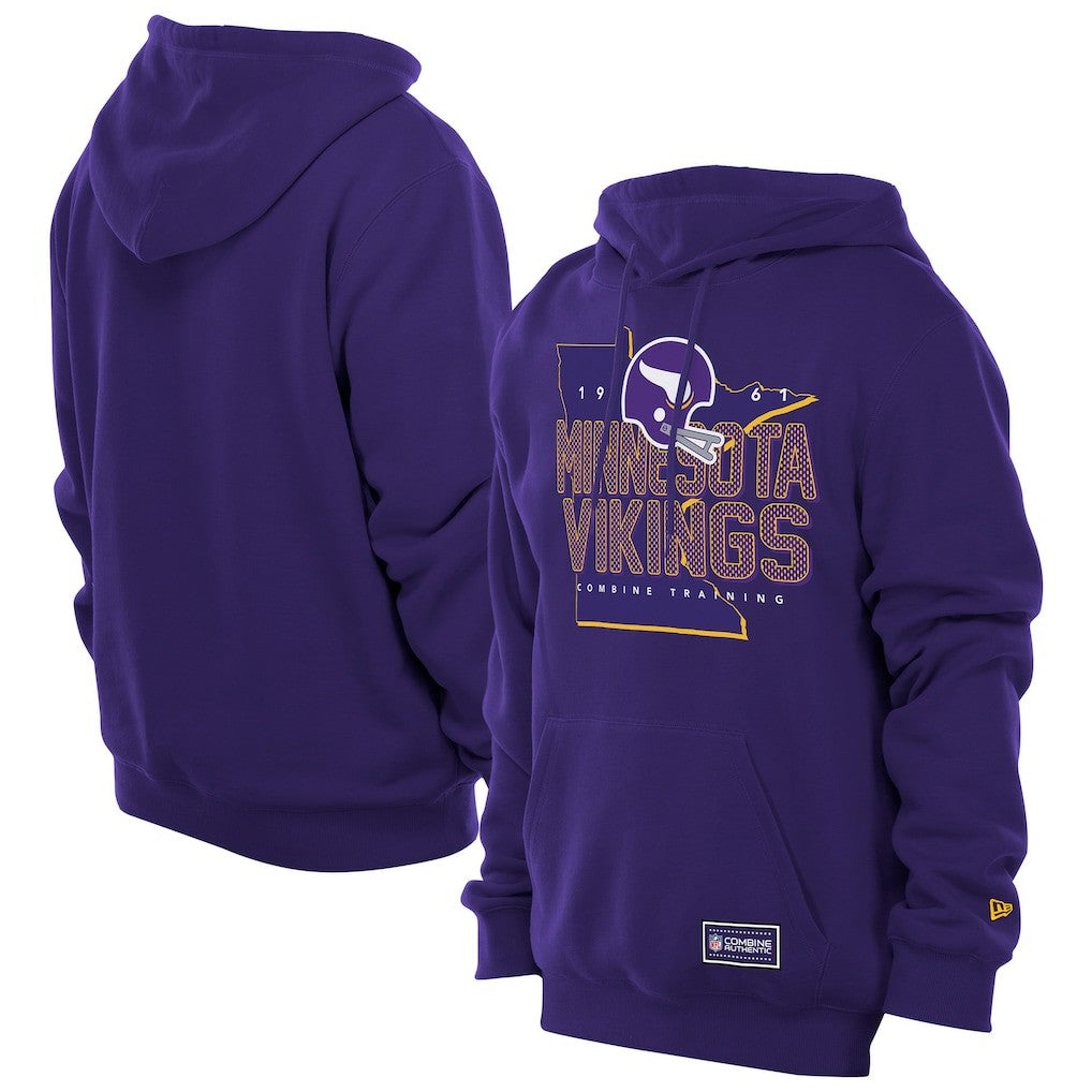 Minnesota Vikings New Era Combine Authentic Local State Throwback Hoodie Purple