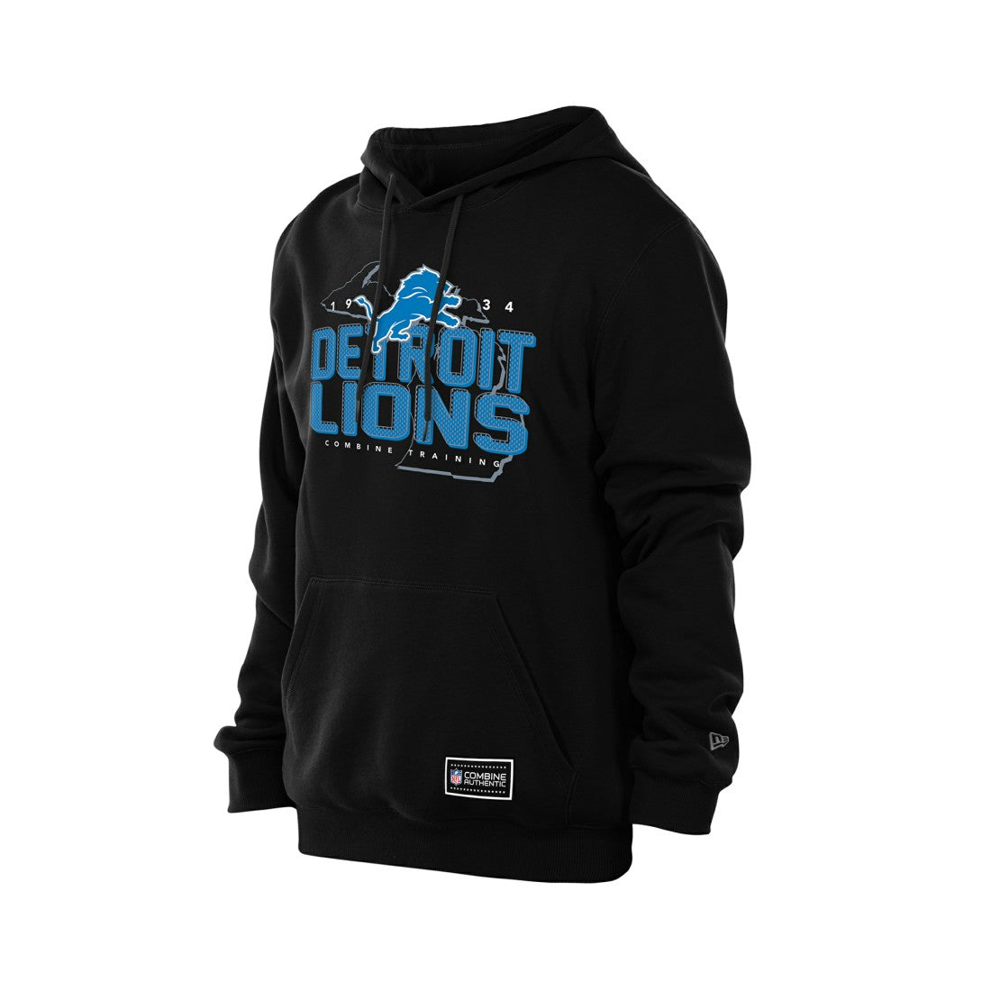 Detroit Lions New Era Combine Authentic Local State Hoodie Black
