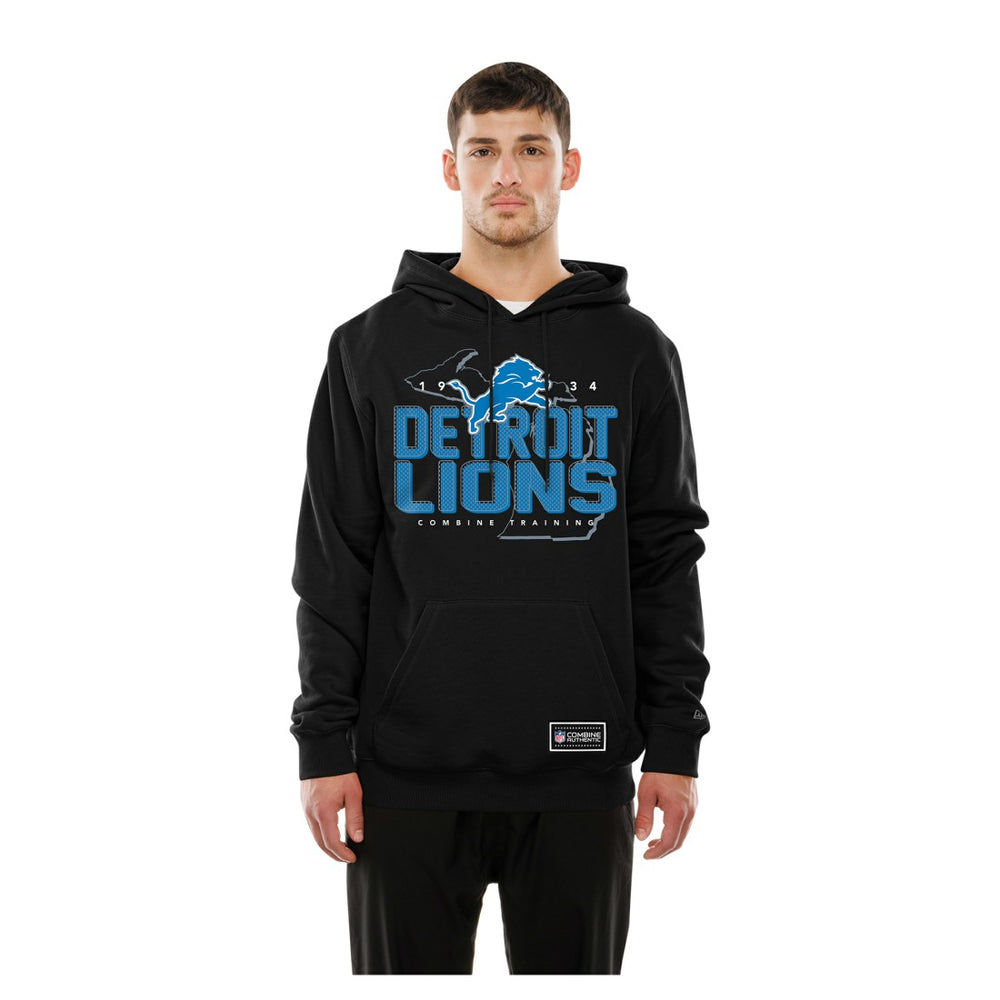 Detroit Lions New Era Combine Authentic Local State Hoodie Black