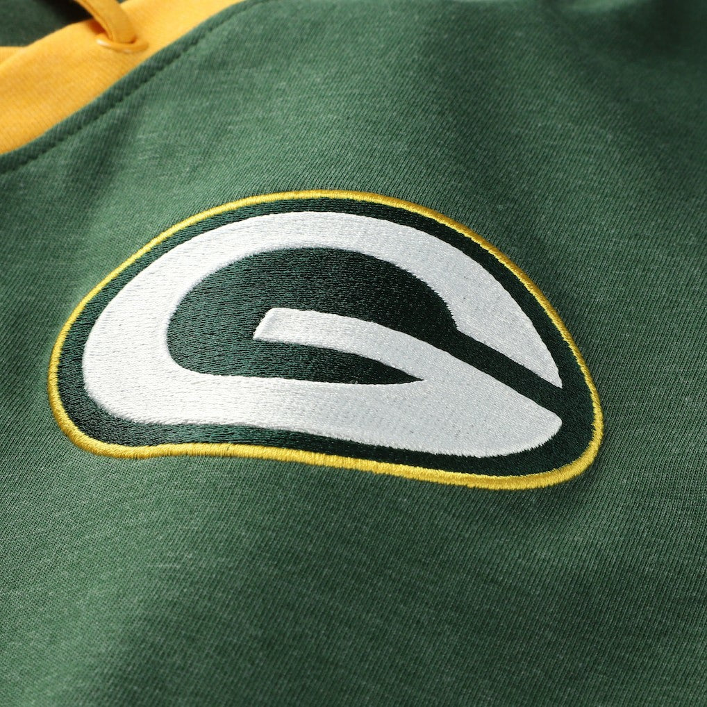 Green Bay Packers New Era Women's Plus Size Throwback Lace-Up Long Sleeve T-Shirt Green