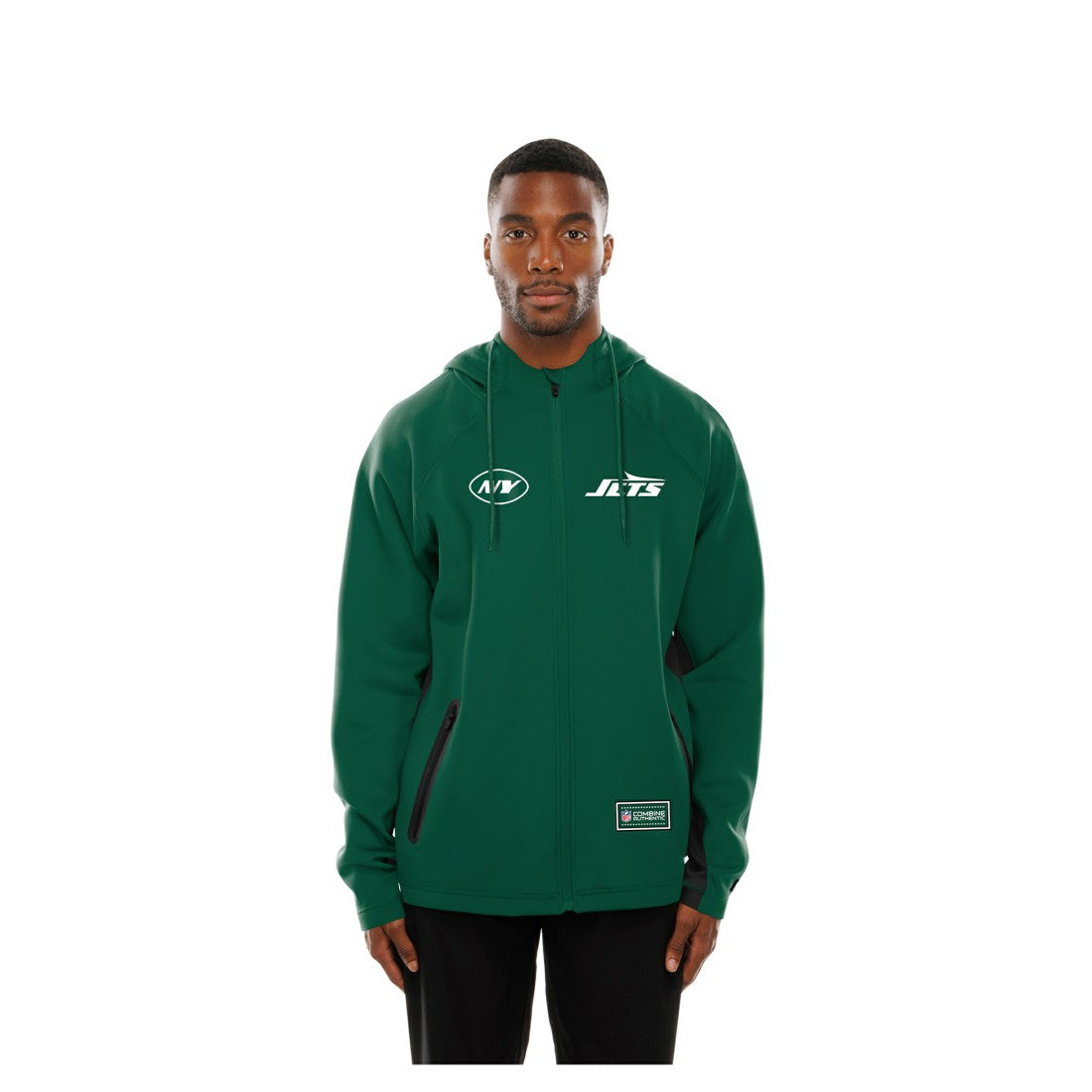 New York Jets New Era Combine Authentic Raglan Scuba Full-Zip Hoodie Green