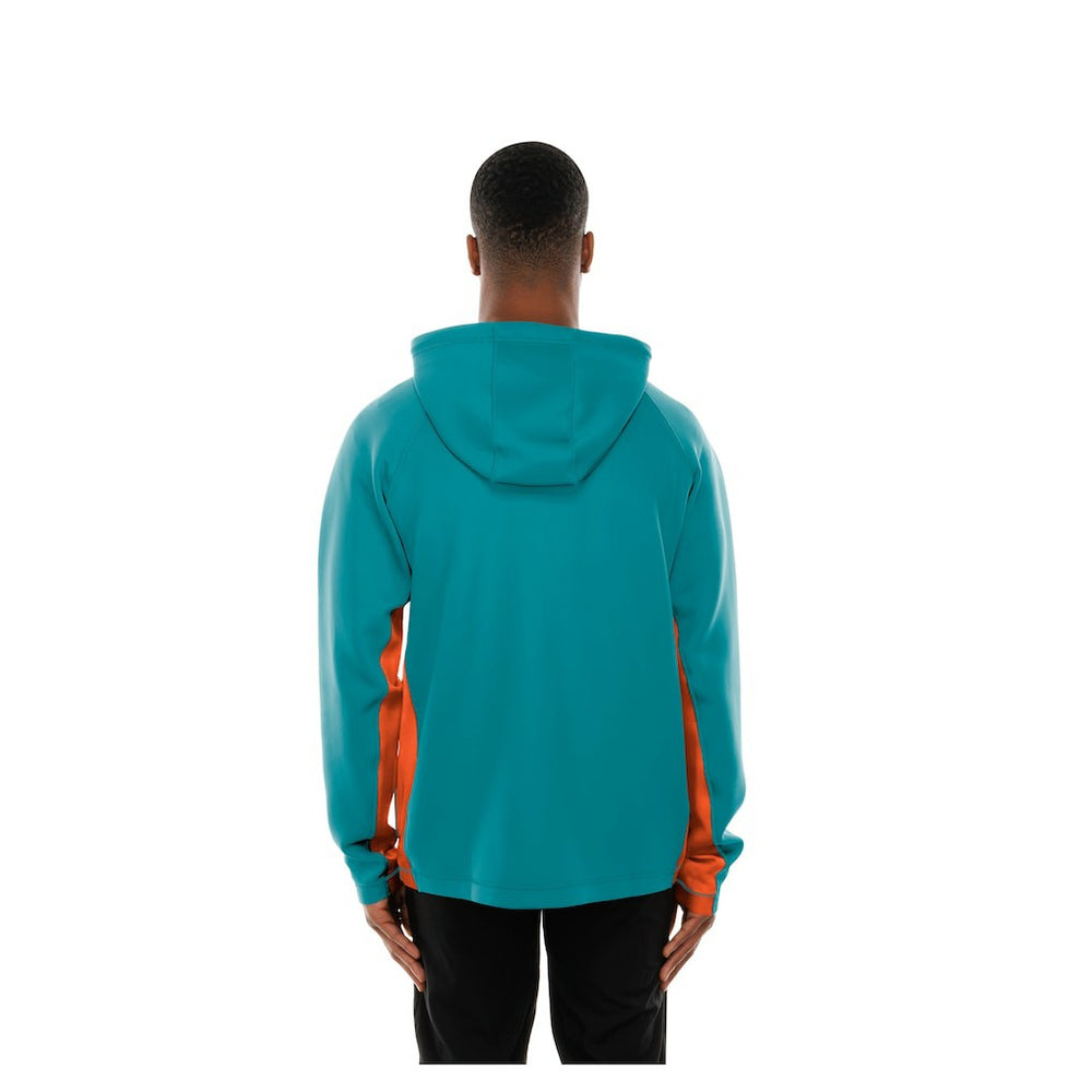 Miami Dolphins New Era Combine Authentic Raglan Scuba Full-Zip Hoodie Aqua