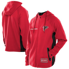 Atlanta Falcons New Era Combine Authentic Raglan Scuba Full-Zip Hoodie Red