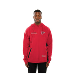 Atlanta Falcons New Era Combine Authentic Raglan Scuba Full-Zip Hoodie Red