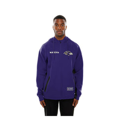Baltimore Ravens New Era Combine Authentic Raglan Scuba Full-Zip Hoodie Purple