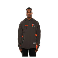 Cleveland Browns New Era Combine Authentic Raglan Scuba Full-Zip Hoodie Brown